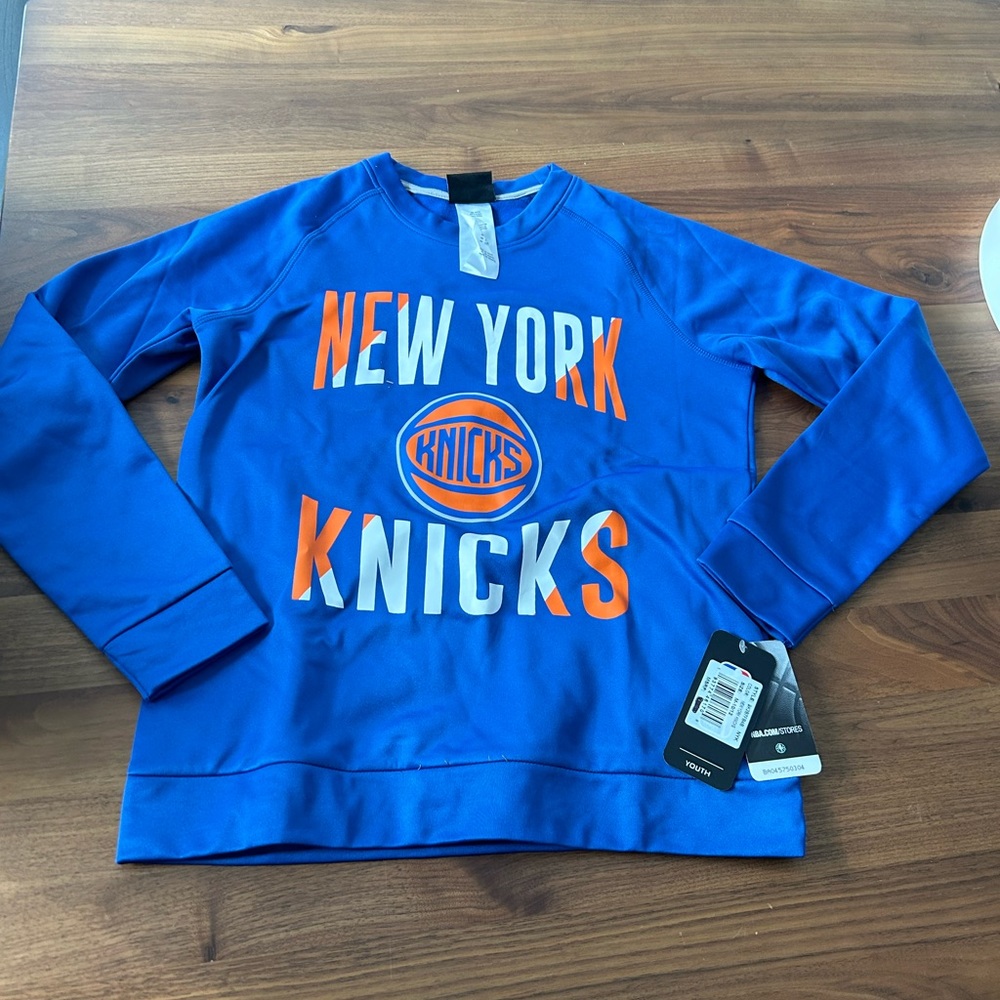 Brand new with tags. Knicks sweatshirt boys medium